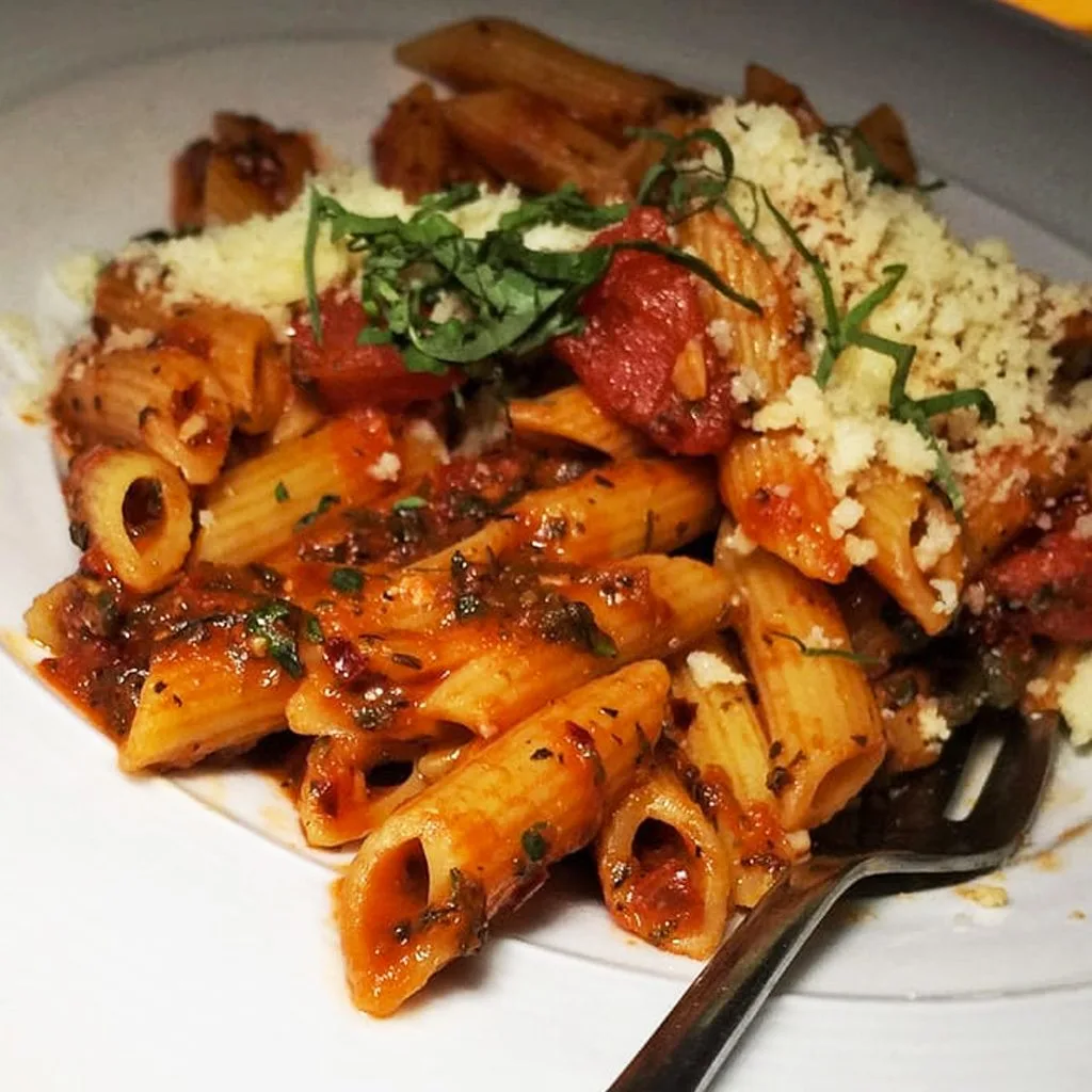 Pasta dish shown by Judy’s On Cherry
