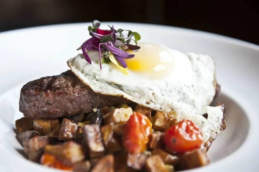 A plated brunch dish at Sturges Speakeasy